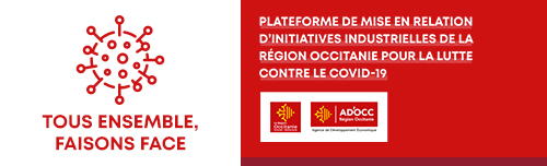 Plateforme de mise en relation d'initiatives industrielles de la Région Occitanie pour la lutte contre le Covid-19